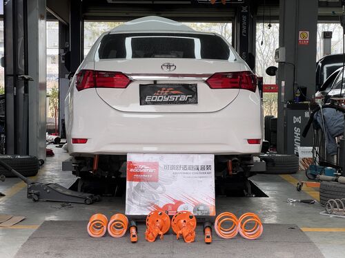 أحدث حالة شركة حول 2017 Toyota Corolla Upgraded with EDDY Adjustable Comfort Shock Absorber Kit