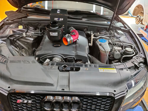أحدث حالة شركة حول 2011 Audi A5 2.0T Upgrade EDDYSTAR Carbon Fiber Atomic Intake Kit ✨ Power Awakened