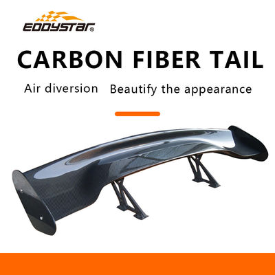 جودة  3D-V Customizable Carbon Fiber Rear Spoiler High Tail Fin Matt Black Carbon Fiber Parts مصنع