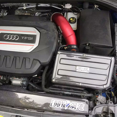 Vortex-generating EDDYSTAR Carbon Fiber Air Intake Kit with 76mm High-flow Filter for 15-16 Audi A3 1.8T/2.0T - Bolt-On Installation