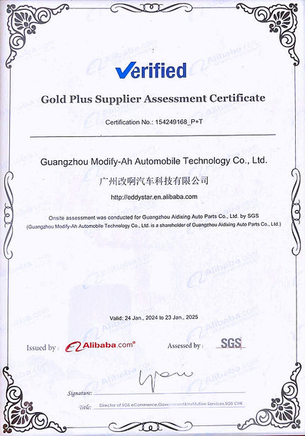 الصين GUANGZHOU MODIFY-AH AUTOMOBILE TECHNOLOGY CO., LTD الشهادات